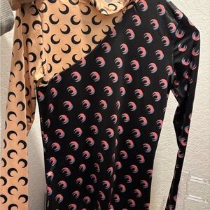 Stylish Crescent Moon Patterned Top